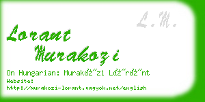 lorant murakozi business card